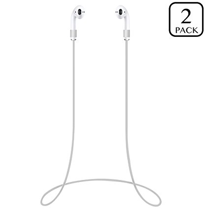 AirPods Strap,VIMVIP 2 Pack iPhone 7 / iPhone 7 Plus Air Pods Sport Wire Cable Connector Silicone Strap for Apple Airpods Never Lose