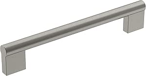 Amerock | Cabinet Pull | Satin Nickel | 6-5/16 inch (160 mm) Center-to-Center | Versa | 1 Pack | Drawer Pull | Cabinet Handle | Cabinet Hardware