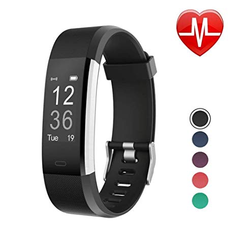LETSCOM Fitness Tracker HR, Activity Tracker Watch with Heart Rate Monitor, Waterproof Smart Bracelet with Step Counter, Calorie Counter, Pedometer Watch for Kids Women and Men ¡­