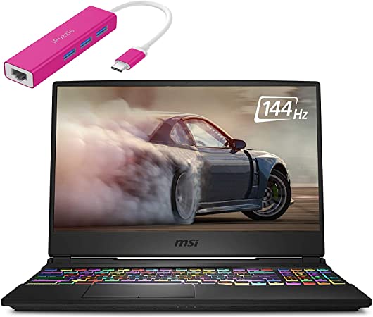 2020 MSI GL65 Leopard 15.6" 144Hz 3ms FHD Gaming Laptop Computer, 10th Gen Intel Hexa-Core i7-10750H, 16GB DDR4 RAM, 1TB PCIe SSD, NVIDIA GeForce RTX2070 8GB, WiFi 6, Windows 10, iPuzzle Type-C HUB