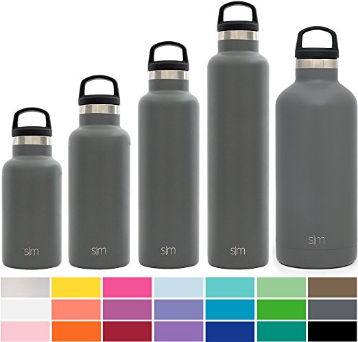 Simple Modern Ascent Water Bottle - Narrow Mouth Vacuum Insulated 18/8 Stainless Steel Powder Coated - 5 Sizes, 22 Colors