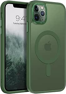 BENTOBEN for iPhone 11 Pro Max Magnetic Case, iPhone 11 Pro Max Phone Case[Compatible with MagSafe] Translucent Matte Shockproof Women Men Protective Case Cover for iPhone 11 Pro Max 6.5",Dark Green