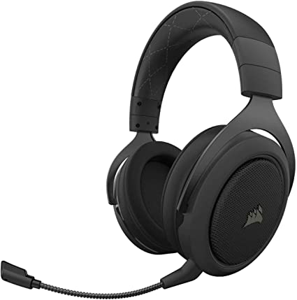 Corsair HS70 Pro Wireless Gaming Headset - 7.1 Surround Sound Headphones for PC - Discord Certified - 50mm Drivers – Carbon