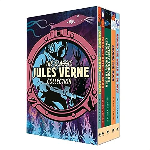 The Classic Jules Verne Collection 5 Books Box Set (Around the World in Eighty Day, Journey to the Centre of the Earth, From the Earth to the Moon, Around the Moon and More)