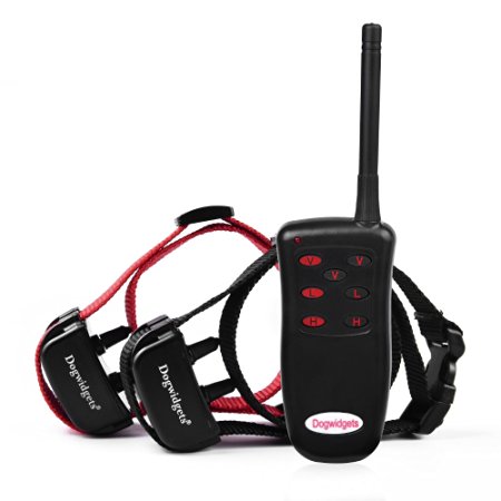 Dogwidgets® DW-5 Rechargeable 2 Dog Training Shock Collar with Individual Vibration For Each Dog
