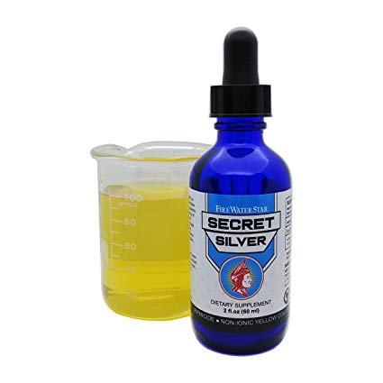 Secret Silver - Colloidal Silver | Non-Ionic • 50 ppm • 2 fl oz • Glass Bottle w/Dropper | Made from .9999 Pure Silver | Boost Your Immune System