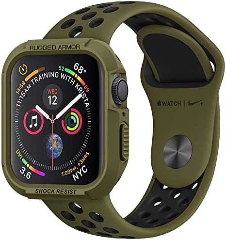 Spigen Rugged Armor Designed for Apple Watch Case for 40mm Series 5 / Series 4 - Olive Green