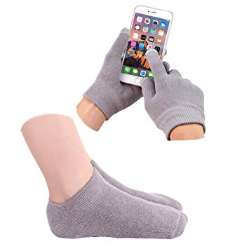 FonsBleaudy Gel Moisturizing Gloves and Socks, For Dry Hand Foot, Cracked Heels, Calluses, Cuticles, Rough Skin, and Enhances your Favorite Lotions and Creams