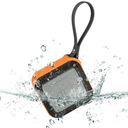 aLLreLi Portable Outdoor Shower Bluetooth 40 Speaker w 10 Hour Playtime Orange
