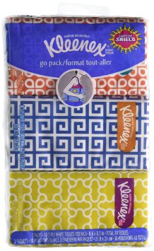 Kleenex Go Pack Everyday Facial Tissues, 10 ct, 3 Pack