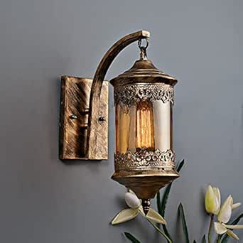 Twilight Wall Lamp, Wall Lights for Living Room Modern, Wall Decor, Fancy Lights for Wall, Home Decor Items for Living Room, Antique Home Decor, Wall Lights for Home Decoration, Diwali Decoration Items for Home Decor (Golden, Metal)