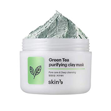 [SKIN79] Green Tea Purifying Clay Mask 3.38 fl.oz. (100ml) - Sebum Control & Pore Care Scrub Wash off Mask, Remove Dead Skin Cells, Skin Soothing & Moisturizing Mask for Oily and Acne Skin