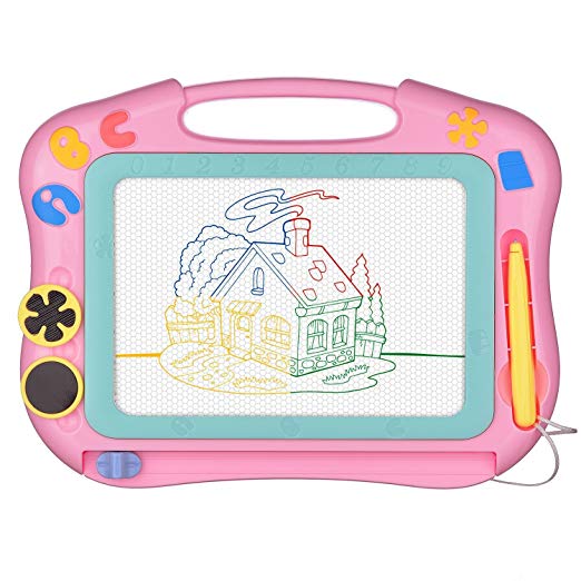 LOFEE Magna Doodle Girls Toys Age 2-7, Magnetic Doodle Board for Girls Birthday Present for 3-6 Year Old Girls 2-5 Year Old Girl Gifts Pink
