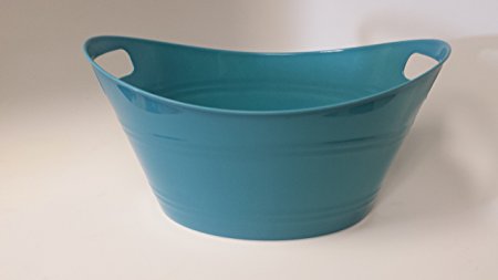 Plastic Storage Tub (Top rim 12.5" x 9.25" x 6.5" tall) (Retro Blue-Gray)