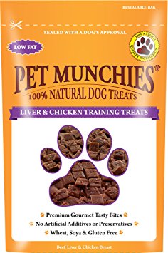 Pet Munchies Liver and Chicken Training Treat 50g, Pack of 8