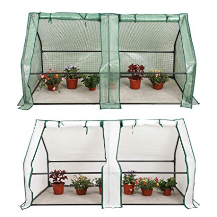 CO-Z Portable Greenhouse Mini Hot House with PE and Non-Woven Cover, Waterproof Cloche Greenhouse and UV Protected Greenhouse Tent, 5.9’ L x 3.0’ W x 3.0’ H