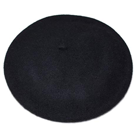 Women French Wool Beret Hats - Solid Color Classic Beanie Winter Cap