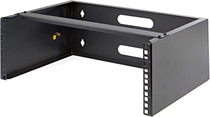 4U Wall Mount Rack - 19" Wall Mount Network Rack - 13.78 inch Deep (Low Profile) - Wall Mounting Patch Panel Bracket for Network Switches, IT Equipment - 44lb (20kg) Capacity (WALLMOUNT4)