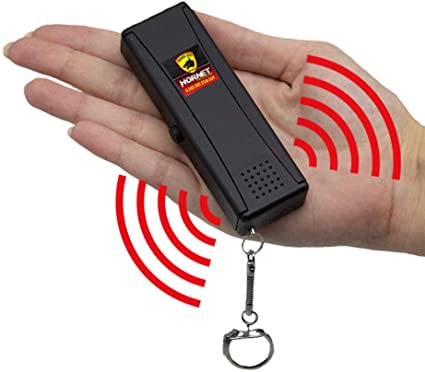 Guard Dog Security Hornet 4-in-1 | Mini Stun Gun | LED Flashlight | 120db Alarm | Keychain | Black