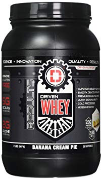 DRIVEN WHEY- Grass Fed Whey Protein: The superior tasting whey protein powder- recover faster, boost metabolism, promotes a healthier lifestyle (Banana Pie, 2 lb)