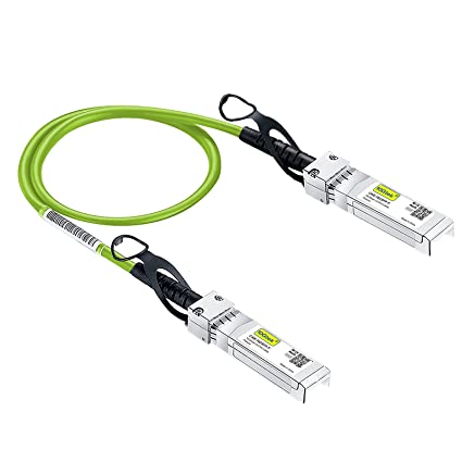 [Green] Colored 10G SFP  DAC Cable - Twinax SFP Cable for Ubiquiti UniFi Devices, 0.3-Meter(1ft)