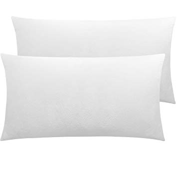 NTBAY Zippered Velvet King Pillowcases, 2 Pack Super Soft and Cozy Luxury Solid Color Pillow Cases, 20 x 36 Inches, White