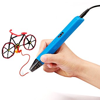 Soyan Professional 3D Pen with OLED Display Comes with ABS Filament Sample and Drawing Templates (Blue)