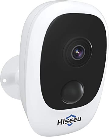 Hiseeu Wireless Security Camera outdoor with Rechargeable Battery,1080P CCTV WiFi Home Surveillance Camera with 2-Way Audio,Night Vision,Remote View,Motion Detection,Cloud Service and SD Card Storage