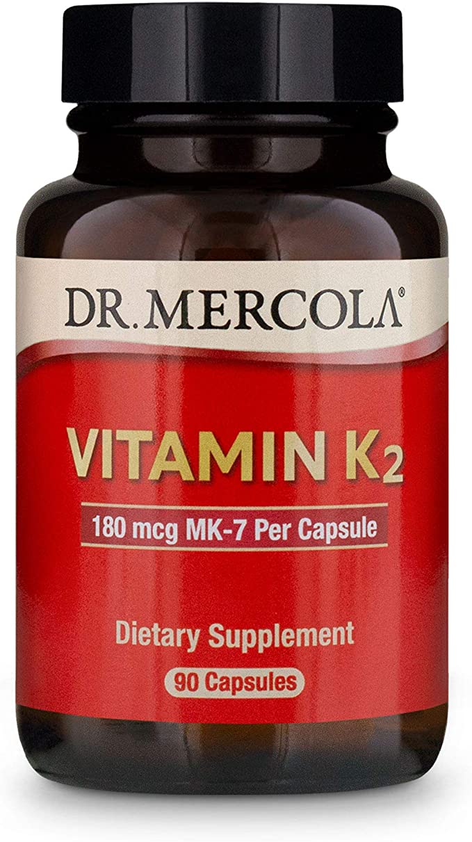 Dr Mercola Vitamin K2, 180mcg, 90 Capsules, 90 Day Supply