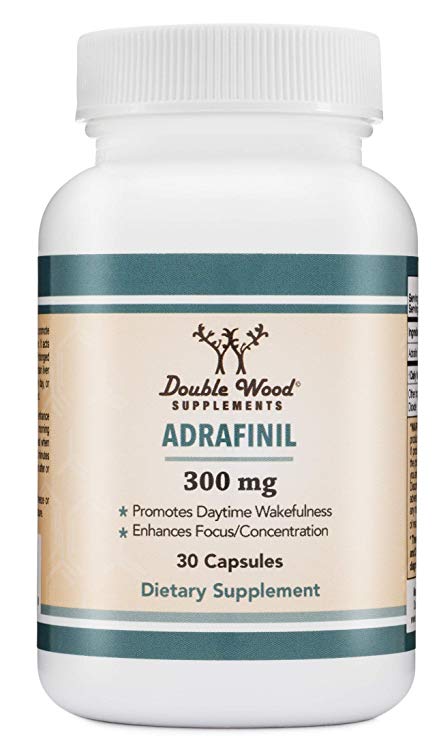 Adrafinil Capsules, 300mg (30 Count) Made in the USA by Double Wood Supplements