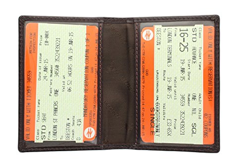 Visconti Leather Oyster Card / Travel Pass Holder TC1TC Chocolate