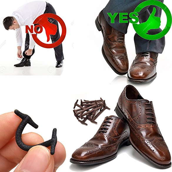 Silkies No tie shoelaces for dress shoes silicone elastic shoe strings oxford shoe laces