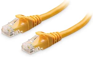 Cable Matters 10Gbps Snagless Cat 6 Ethernet Cable 14 ft (Cat 6 Cable, Cat6 Cable, Internet Cable, Network Cable) in Yellow