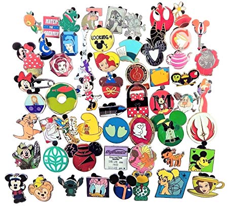 1st Visit Disney Pin 25 Assorted Pin Lot Pins - No Doubles - Tradable