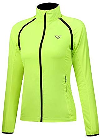 Fastorm Women Cycling Jacket Windproof Water Resistant Lightweight Softshell Running Outdoor Sportwear