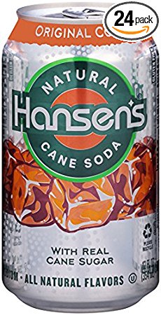 Hansen's Natural Cane Soda (Original Cola, 12-Ounce Cans, Pack of 24)