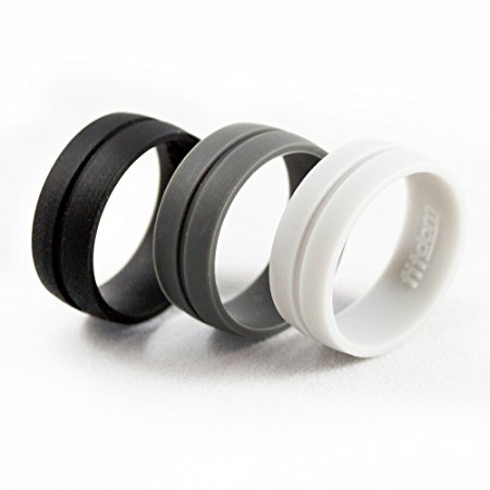 Ultra Thin Silicone Wedding Rings For Men, Constructed from Premium Medical Grade Rubber, and Comes In Black, Grey & Light Grey Colors for True Commitment and Active Lifestyle.