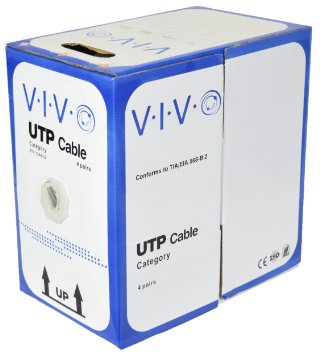 New 500 ft bulk Cat6 Ethernet Cable / Wire UTP Pull Box 500ft Cat-6 Grey ~ VIVO