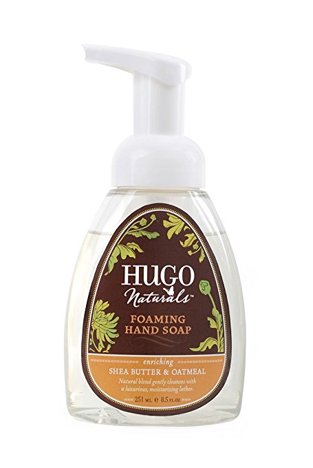 Hugo Naturals Foaming Hand Soap, Shea Butter and Oatmeal, 8.5 Ounce Pump Bottle