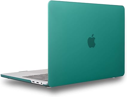 UESWILL Compatible with MacBook Pro 13 inch 2016-2022, Model A2338 M2 M1 A2289 A2251 A2159 A1989 A1706 A1708 Touch Bar USB-C, Matte Hard Shell Case Cover, Peacock Green