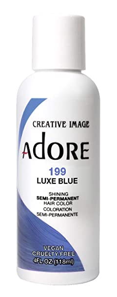 Adore Semi-Permanent Haircolor #199 Luxe Blue 4 Ounce (118ml) (Pack of 2)