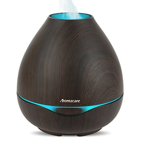 Kekilo 300ml Aroma Essential Oil Diffuser with 7 Color Changing for House Yoga Spa Room TT-501 (Dark Wood)