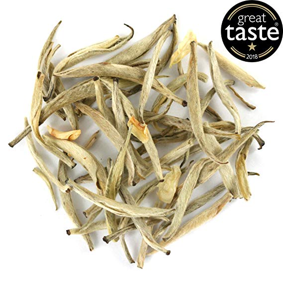 Jasmine Silver Needle (Moli Yin Zhen) Premium Loose Leaf White Tea - Chiswick Tea Co - 100g