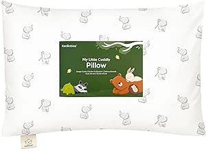 Toddler Pillow with Pillowcase - 13x18 My Little Cuddly Pillow, Viscose Derived From Bamboo Nursery Toddler Pillows for Sleeping,Kids Pillow,Small Travel Pillows,Mini Toddler Bed Pillow (Elly)