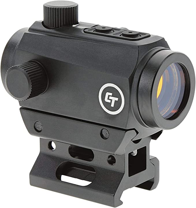Crimson Trace CTS-25 Compact Sight with 4 MOA LED Red Dot Reticle and 1x Magnification for Rifles, Long Guns, Defense and Competition, Black