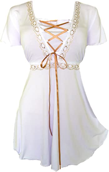 Dare to Wear Angel Corset Top: Victorian Gothic Grecian Women's Empress Blouse for Everyday Halloween Cosplay Festivals