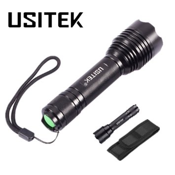 USITEK® C8X LED Flashlight Rechargeable 1200 Lumens CREE XM-L T6 LED Light with 5 Modes Flashlight LED Lighting Flashlight Torch Flashlight Holster Using 18650 Battery(Not Included)