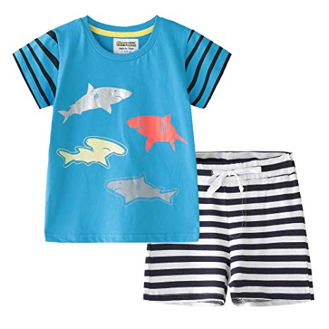 Fiream Little Boys' Cotton Clothing Short Baby Sets