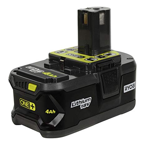 Ryobi P197 Battery ONE   (PLUS) Compatible Replaces P108 Rechargeable Lithium Ion 18 v Volt 4.0 Ah / 72 Wh UL Listed Faster Recharge Single Battery with Fuel Gage