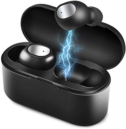 Wireless Earbuds Bluetooth Headphones, Bluetooth 5.0 Earphones, TWS Wireless in-Ear Built-in Mic Headphones, Noise Isolated Gaming Headset/Sports Earbuds with Charging Case,ZX1